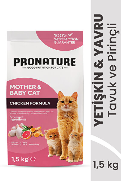 Pronature Mother & Baby Kuru Kedi Maması Tavuk Etli 1,5KG