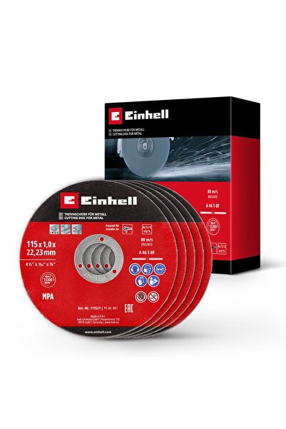 Einhell Orijinal 5 Parça Metal Için Ince Kesme Diski Seti, Ø 115 Mm - 49711521