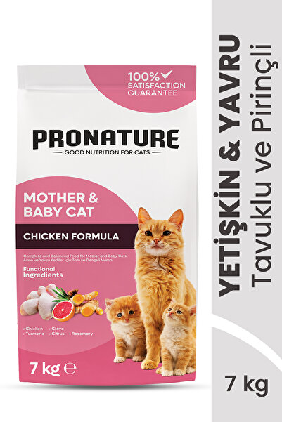 Pronature Mother & Baby Kuru Kedi Maması Tavuk Etli 7KG