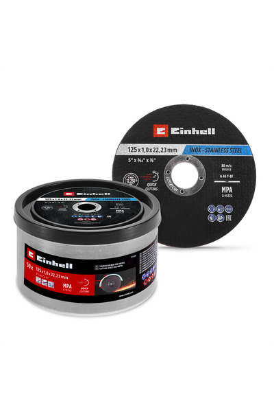 Einhell 50 Parça İnce Paslanmaz Çelik Kesme Diski, Ø 125 x 1 mm 49711528