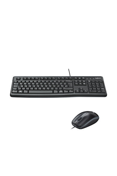 logitech MK120 USB Kablolu Tam Boyutlu Türkçe Q Klavye Mouse Seti, Siyah 920-...