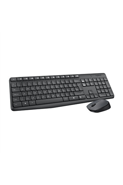 logitech MK235 USB Alıcılı Kablosuz Türkçe Q Klavye Mouse Seti, Siyah 920-007925