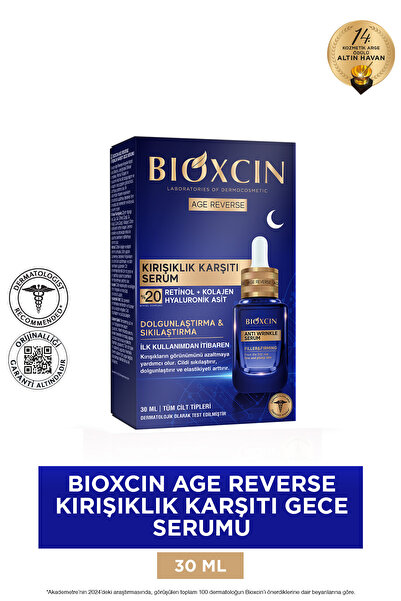 Bioxcin Age Reverse Kırışıklık Karşıtı Serum 30 ml (%20 Retinol, Kolajen İçer...