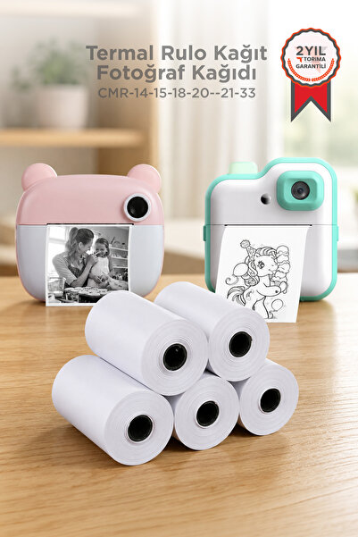 Torima Termal Rulo Kağıt Fotoğraf Kağıdı Tüm Mini Makinalarla Uyumlu CMR-14-1...
