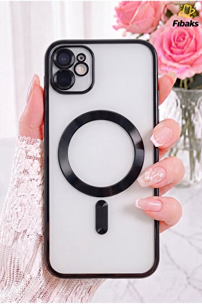 Fibaks iPhone 11 Kılıf Kamera Lens Korumalı Magsafe Şarj Kilifi Şeffaf Renkli...