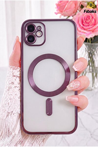 Fibaks iPhone 11 Kılıf Kamera Lens Korumalı Magsafe Şarj Kilifi Şeffaf Renkli...