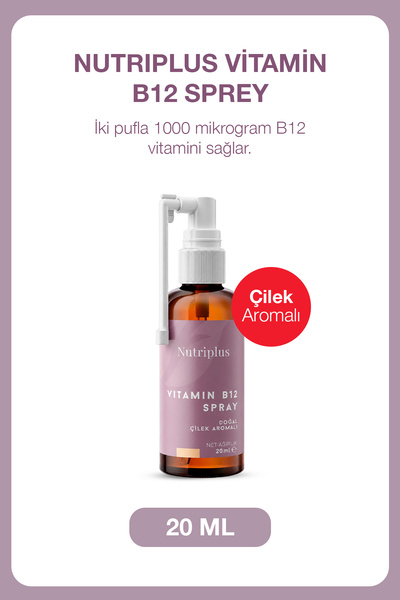 Farmasi Nutriplus Vitamin B12 Sprey Çilek Aromalı 20 ml