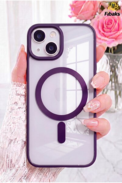 Fibaks iPhone 14 Plus/15 Plus Kılıf Magsafe Wireless Şarj Özellikli Tam Korum...