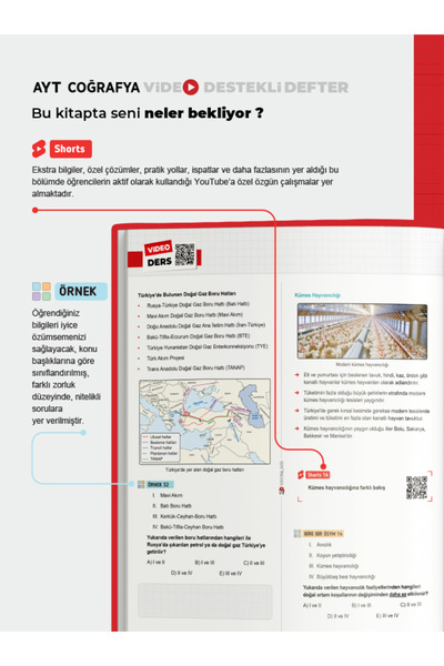 3D Yayınları AYT Coğrafya Defter Video Destekli