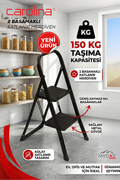 CAROLİNA 092 2 Basamaklı Katlanır Merdiven