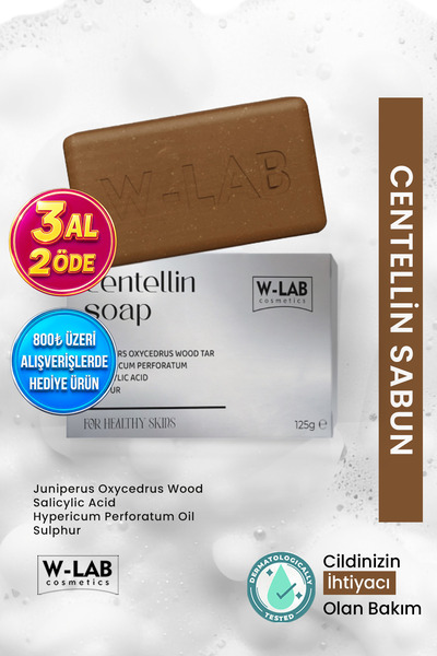 W-Lab Cosmetics Centellin Sabun 125 gr  Egzama, Pullanma, Sedef ve Kaşıntıya ...