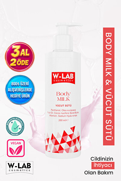 W-Lab Cosmetics Body Milk Vücut Sütü 200 ml