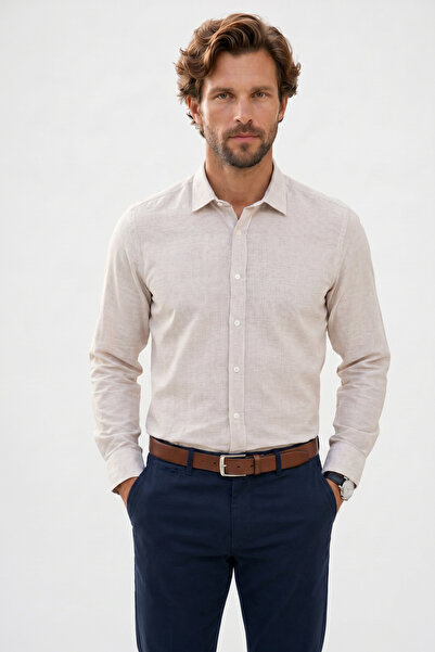 Tudors Men's Regular Fit Classic Cut Long Sleeve Breathable Muslin Fabric Bro...