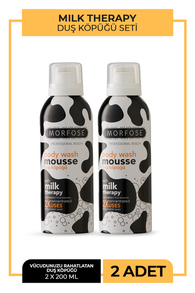 Morfose Milk Therapy Vücut Duş Köpüğü 200 ml 2 Adet