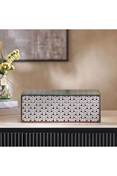 PAN HOME Mirage Glass Decor Box 20x12x8cm- Black