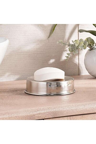 PAN HOME صحن صابون معدني من ريجنت 12.5×12.5×4 سم - فضي