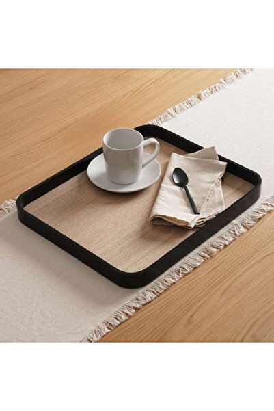 PAN HOME صينية خشبية ريسا 40x33x3 سم - طبيعية
