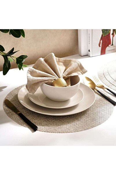 PAN HOME Shayton 4 Piece Placemat Set 38cm - Ivory