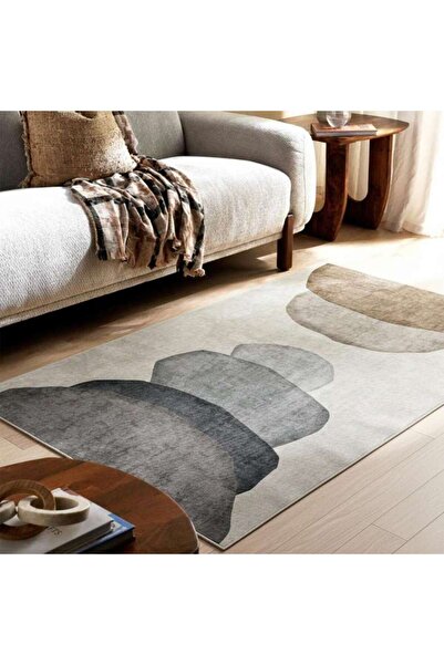 PAN HOME سجادة ويلكاس ناعمة الملمس مطبوعة مقاس 160×230 سم - لون بيج