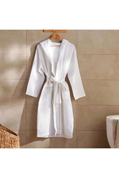 PAN HOME Caspian Max Hooded Waffle Bathrobe L/xl - White