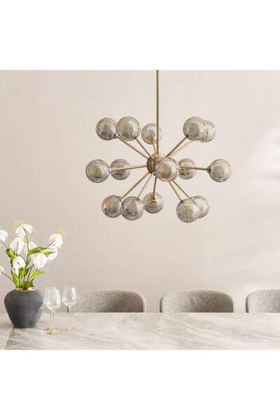 PAN HOME Blaine 16-light G9 Chandelier 70cm - Bronze