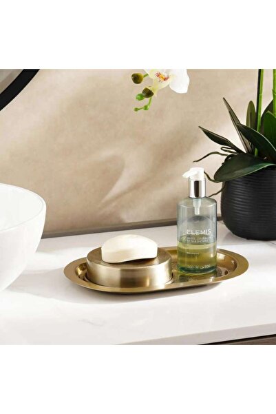 PAN HOME Heritage Oval Tray -28.5X19X1cm - Gold