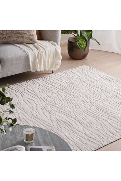 PAN HOME سجادة فرو ناعمة الملمس من بارين 160×230 سم - لون عاجي