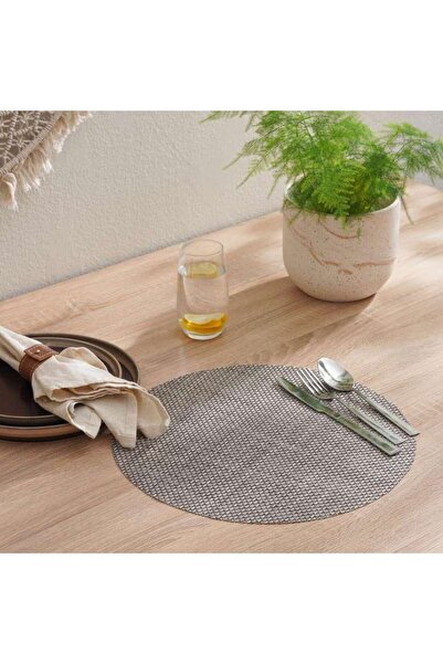 PAN HOME Horch 4 Piece Placemat Set Dia 38cm - Grey