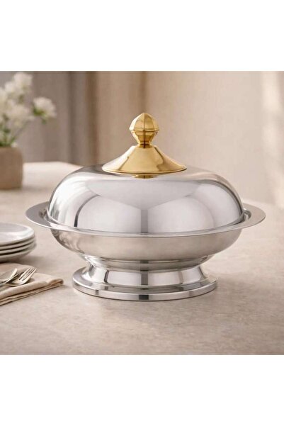 PAN HOME Glanza Serving Dish Dia30cm -chrome
