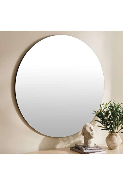 PAN HOME Reflection Frameless Round Wall Mirror Dia 101.6cm - Clear