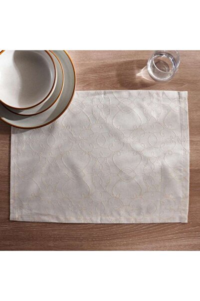 PAN HOME طقم مفارش طاولة من 4 قطع بتصميم جاكار "سيلبريشن بلفاست" بحجم 33x48 س...