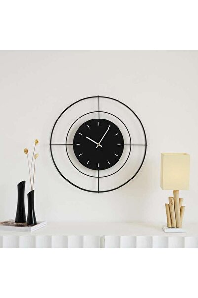PAN HOME Cornus Wall Clock Dia 60cm - Black