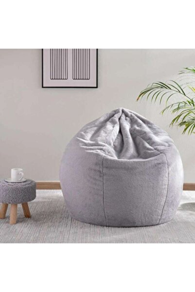 PAN HOME Luxe Fur Bean Bag 96x96x54 Cm -grey