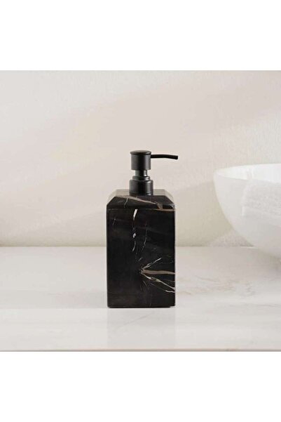 PAN HOME Dragon Marble Soap Dispenser 8.6x8.6x14.5cm - Black