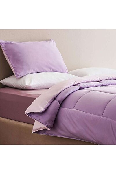 PAN HOME طقم لحاف فردي قابل للعكس من قطعتين للاستخدام اليومي 135×220 سم - ورد...
