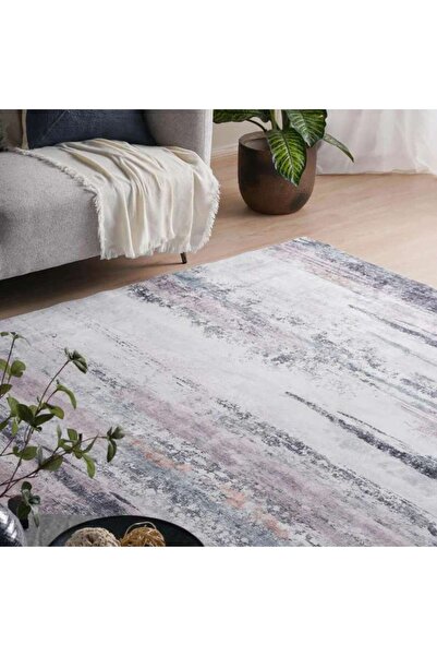 PAN HOME سجادة أردن ناعمة الملمس مطبوعة 160×230 سم - أزرق داكن