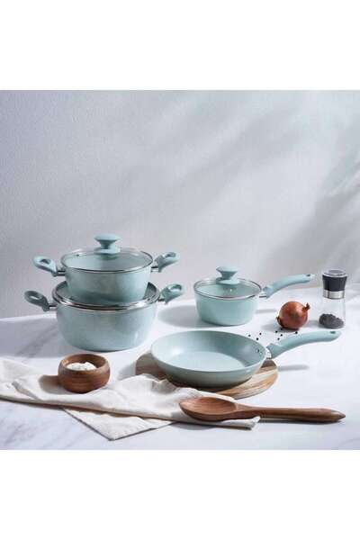 PAN HOME Wilson 7-Piece Cookware Set - Mint Green
