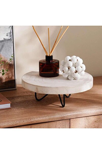 PAN HOME Alida Wooden Decor Stand 28x10cm - White
