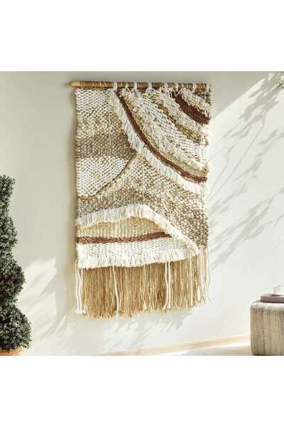 PAN HOME Simao Hand Knitted Wall Hanging 120x180cm - Natural