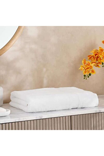PAN HOME منشفة حمام فاخرة مصرية من القطن 600 جرام/متر مربع - 90×150 سم - بيضاء
