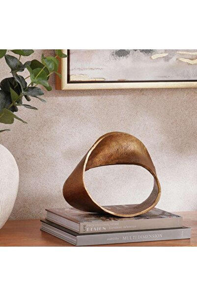 PAN HOME Alaska Metal Decor Sculpture 24x8x19cm- Antique Brass