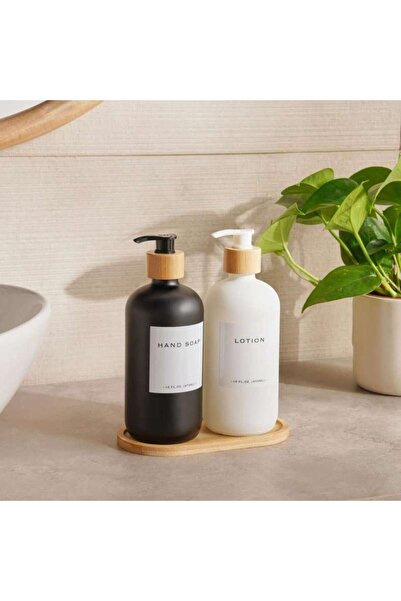 PAN HOME Kansas 3-piece Bath Accessory Set -black/white