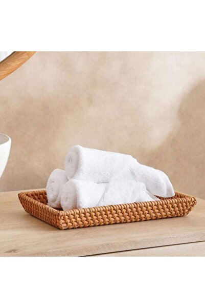 PAN HOME Manila Rattan Bath Tray-28x17x4cm- Natural