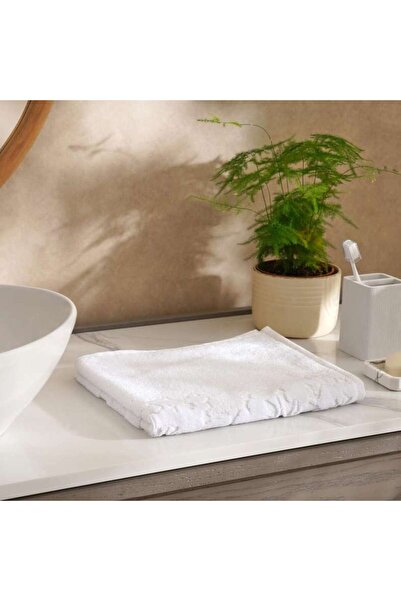 PAN HOME منشفة يد إميلي شيمر جيه كيو 50x90 سم - أبيض