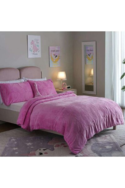 PAN HOME Eiffel Tower 4-piece Comforter Set With Toy135x220cm - Pink