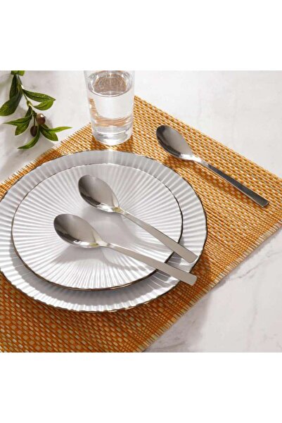 PAN HOME طقم ملاعق عشاء من 3 قطع من فيلاس - 20×4×2.5 سم - كروم