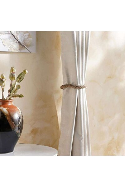 PAN HOME Tubular Magnetic Curtain Tieback - Gold