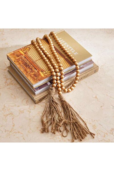 PAN HOME Marlene Wooden Decor Garland 1.5x190cm - Gold