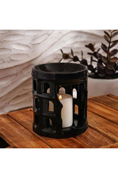 PAN HOME مبخرة زيت سيراميك نكتار 9x10 سم - أسود