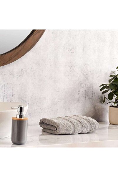PAN HOME Chicago Textured 650 Gsm 4pk Fingertip Towel 30x30 Cm-frost Grey